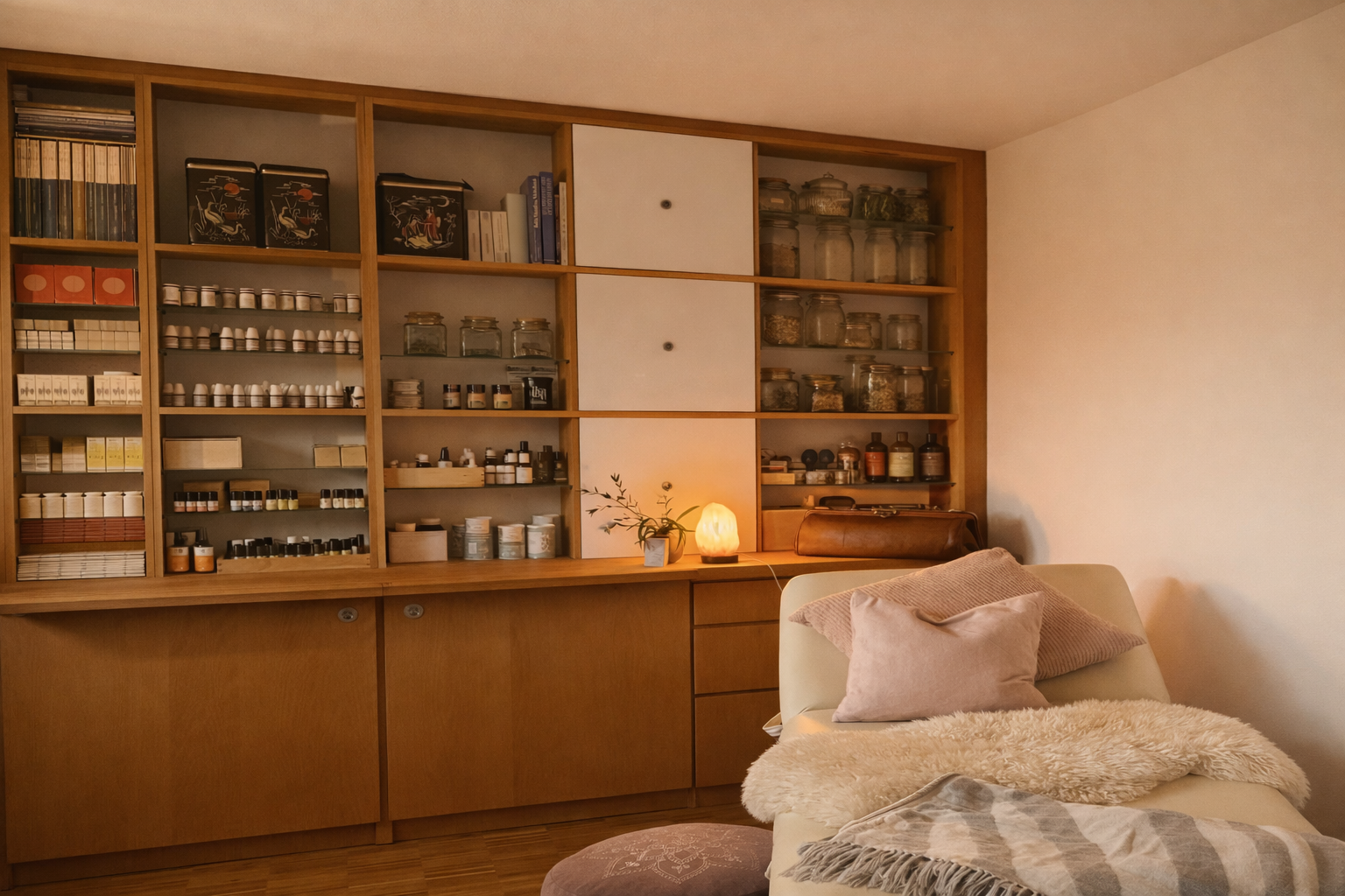 Gemütlicher Behandlungsraum in der Hebammenpraxis Dresden-Klotzsche